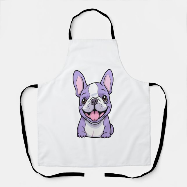 Lilac French Bulldog  Apron (Front)