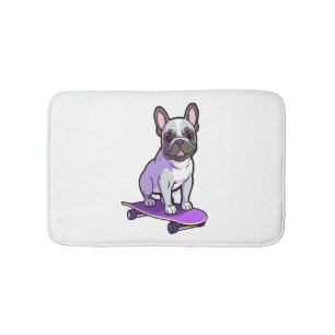 Lilac French Bulldog  Bath Mat