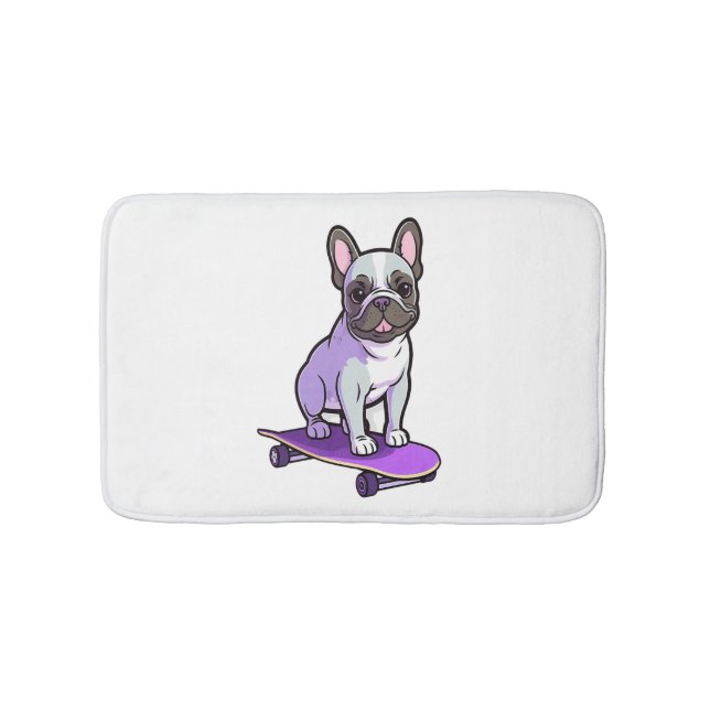 Lilac French Bulldog  Bath Mat (Front)