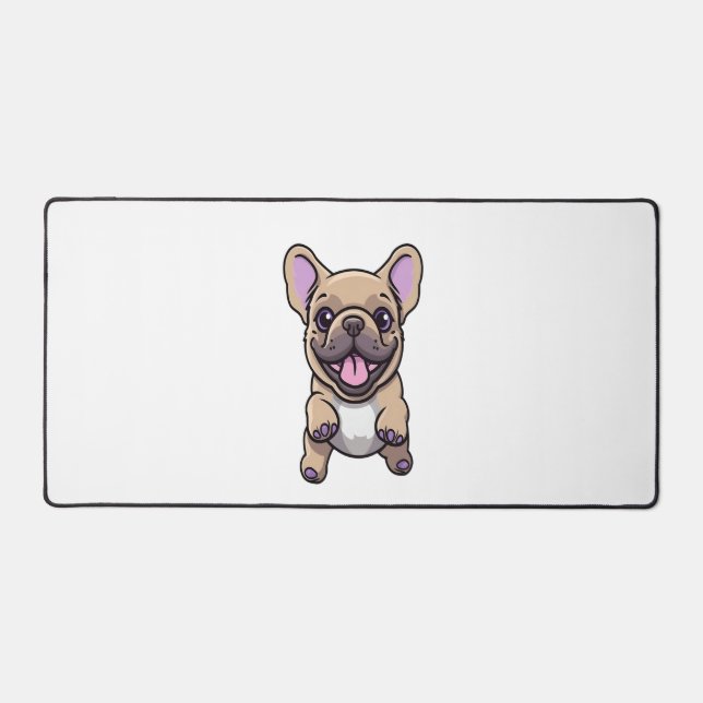 Lilac French Bulldog  Desk Mat (Front)