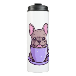 Lilac French Bulldog Thermal Tumbler