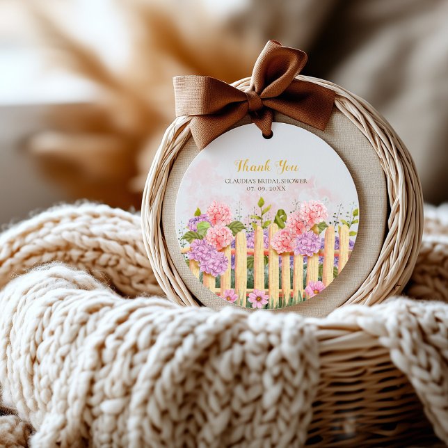 Lilac Fresh Off the Market Bridal Shower Thank You Classic Round Sticker (Creator Uploaded)