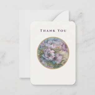 Lilac Garden Blooms — Thank You Card (Luxe Ivory,