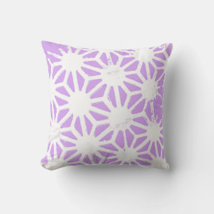 Lilac geometric pattern cushion