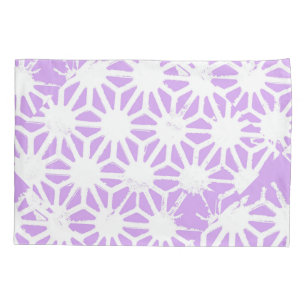Lilac geometric pattern pillowcase