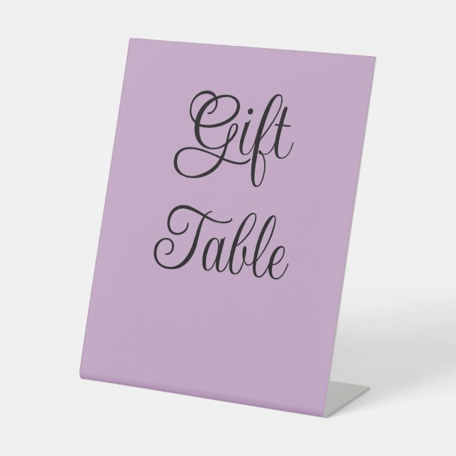 Lilac Gift Table Pedestal Sign (Front)