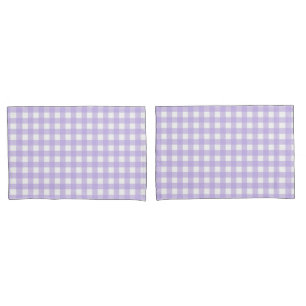 Lilac Gingham Pillowcase