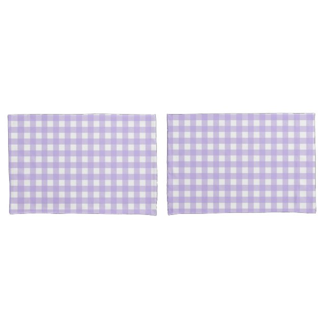 Lilac Gingham Pillowcase (Front-Set)