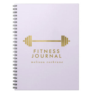 Lilac & Gold Personalised Fitness Journal