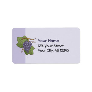 Lilac Grapes Label