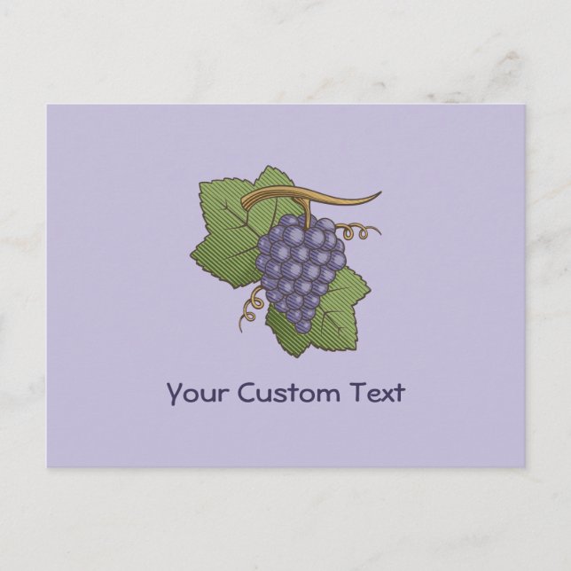 Lilac Grapes Postcard (Front)