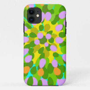 Lilac, green and lemon abstract  iPhone 11 case