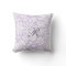 Lilac Grey Damask Pattern Monogram Pillow
