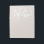 Lilac Grey Notepad (Lined)<br><div class="desc">A simple and elegant notepad with hand written lettering. www.RiveGaucheCraft.com</div>