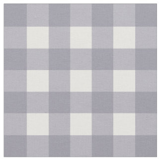Lilac Grey & White Gingham Check Fabric
