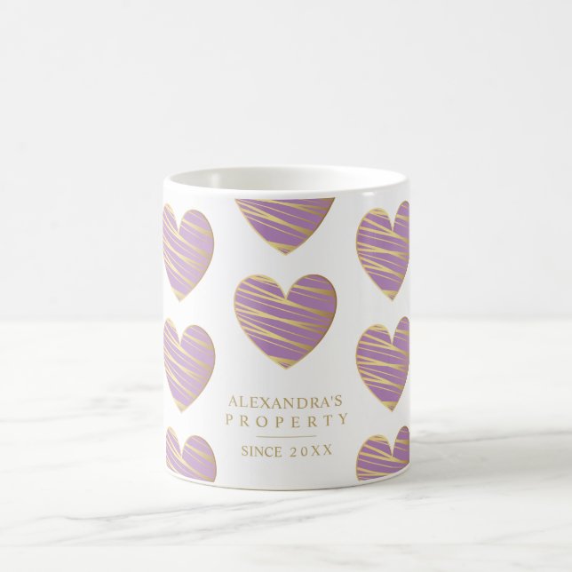 Lilac Heart Best Friends All Occasion  Coffee Mug (Center)