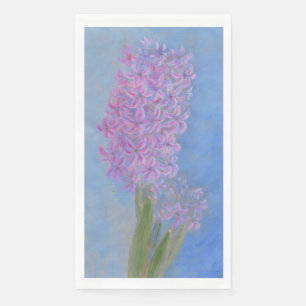 Lilac Hyacinth Flower Lavender Background Painting Napkin