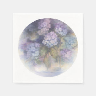 Lilac Hydrangea Watercolor Luncheon Napkin
