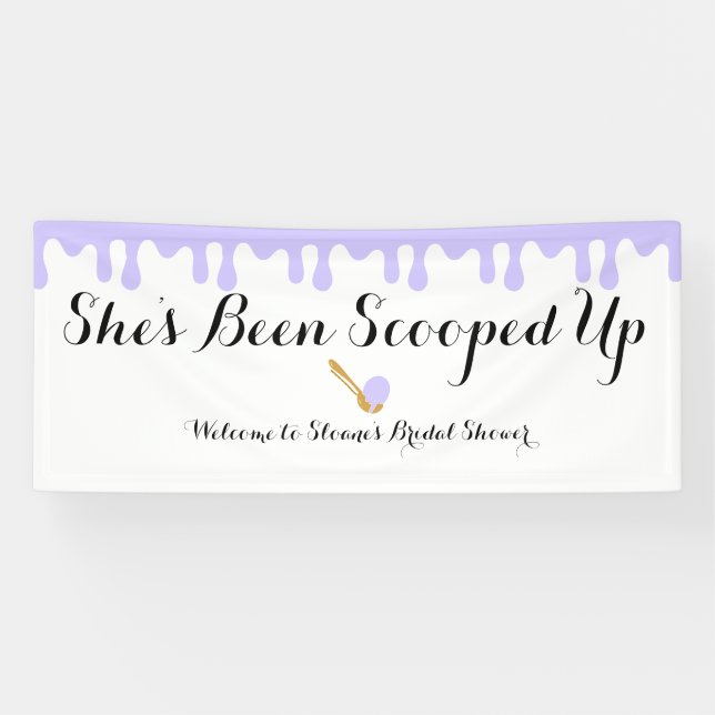Lilac Ice Cream Social Welcome Vinyl Banner (Horizontal)
