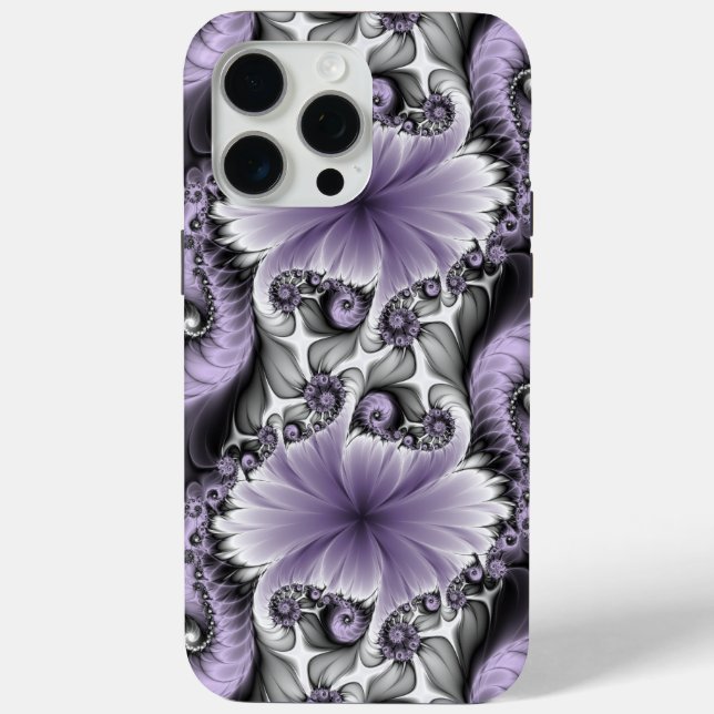 Lilac Illusion Abstract Floral Fractal Art Fantasy Case-Mate iPhone Case (Back)