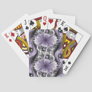Lilac Illusion Abstract Floral Fractal Art Fantasy Playing Cards