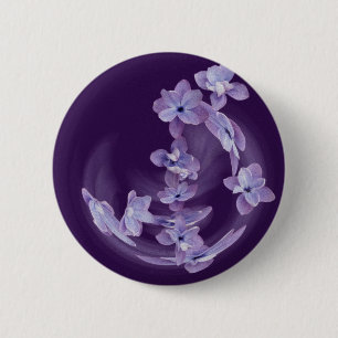 Lilac in circle 6 cm round badge