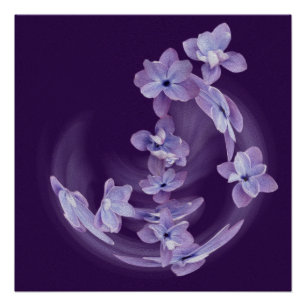 Lilac in circle poster