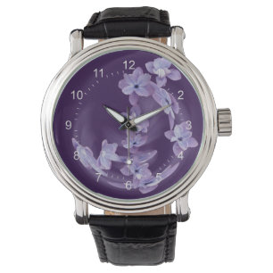 Lilac in circle watch