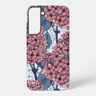 Lilac in pink and blue samsung galaxy case