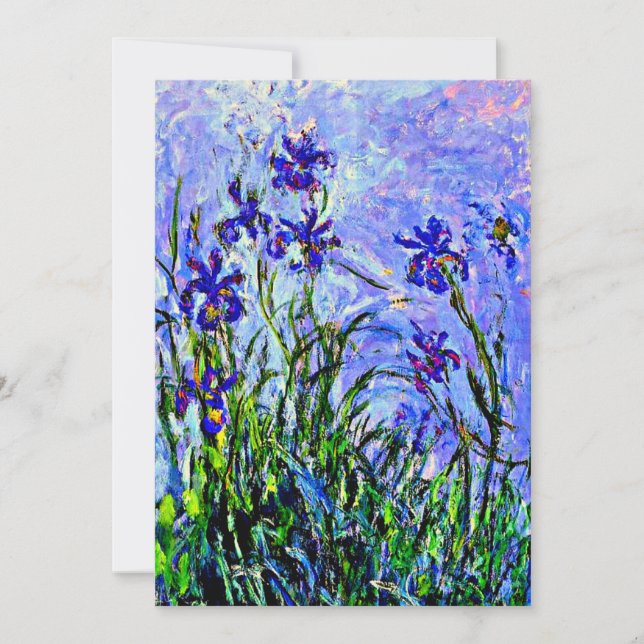 Lilac Irises by Claude Monet, Card (Front)