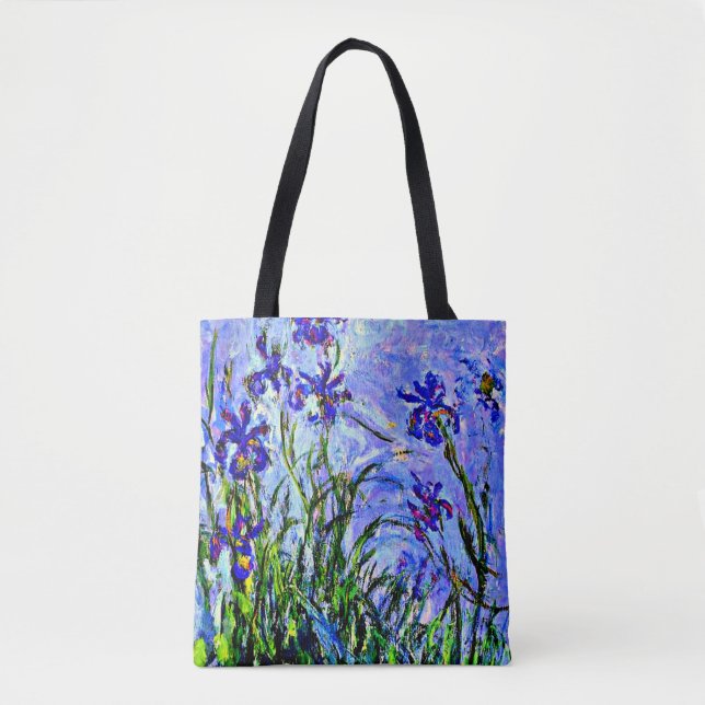 Lilac Irises by Claude Monet, Tote Bag (Front)