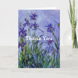 Lilac Irises Monet Fine Art Thank You Card