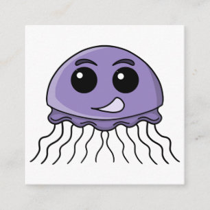 Lilac Jellyfriend Cartoon Enclosure Card