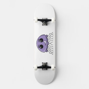 Lilac Jellyfriend Cartoon Skateboard