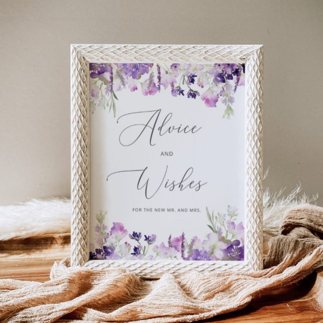 Lilac lavender advice and wishes for Newlyweds Poster (Creator Uploaded)