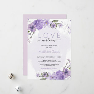Lilac Lavender Bridal Shower Invitation
