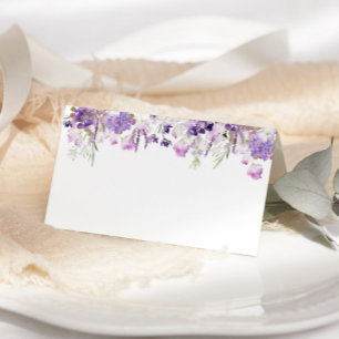 Lilac lavender wedding place cards