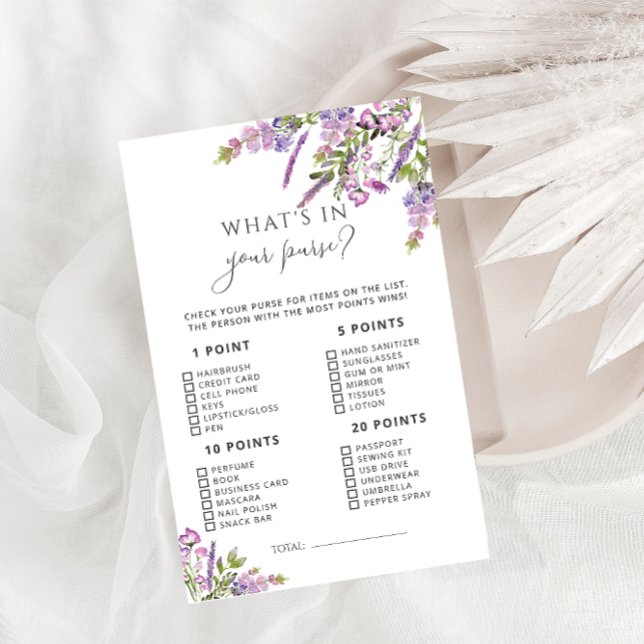  Lilac Lavender What's in Your Purse Game (Creator Uploaded)