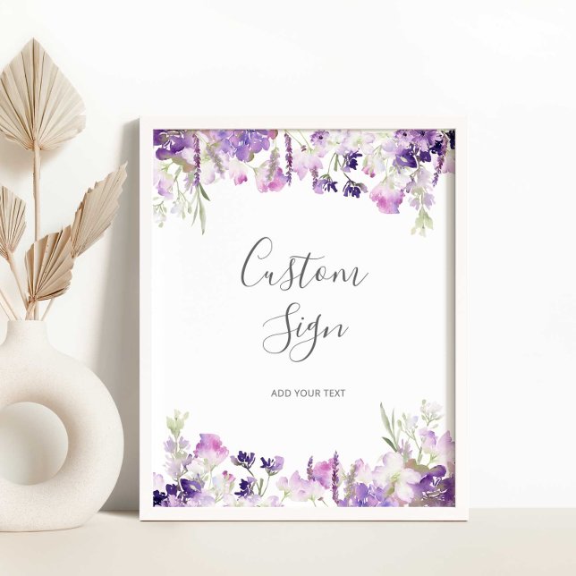 Lilac lavender wildflowers Custom Poster (Creator Uploaded)