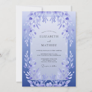 Lilac Leaf Wedding Invitation