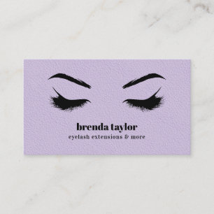 LILAC LEATHER chic Eyelash Browbar professional Business Card