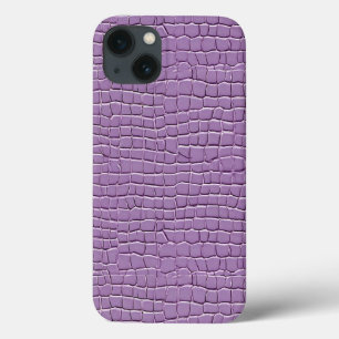 Lilac leather effect pattern iPhone 13 case