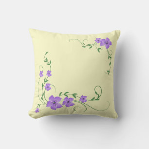 Lilac Lemon Reversible Throw Pillow