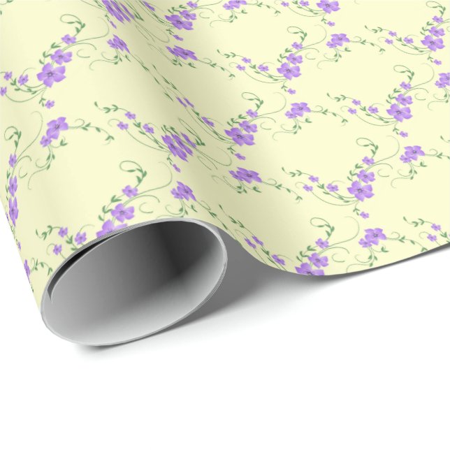 Lilac Lemon Wrapping Paper (Roll Corner)