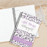 Lilac Leopard Print Hot Mess Doing my Best Planner<br><div class="desc">Hot Mess But Doing My Best,  personalised planner with leopard print design. Simple,  girly and trendy with modern quote in hand lettered typography - perfect for school,  office and multi-tasking mommas!</div>