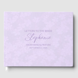 Lilac Letters to the Bride Keepsake Notebook Guest Book