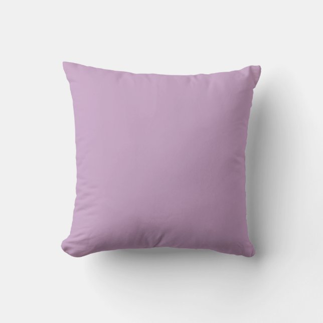 Lilac Light Purple Pastel Solid Colour Cushion (Front)