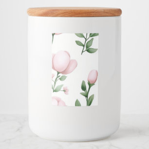 Lilac Lily Ceramic Jar with Lid Food Label
