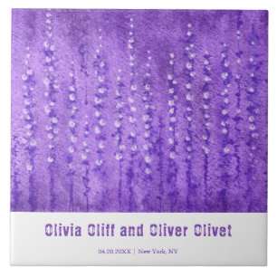 Lilac Lupines Ceramic Tile