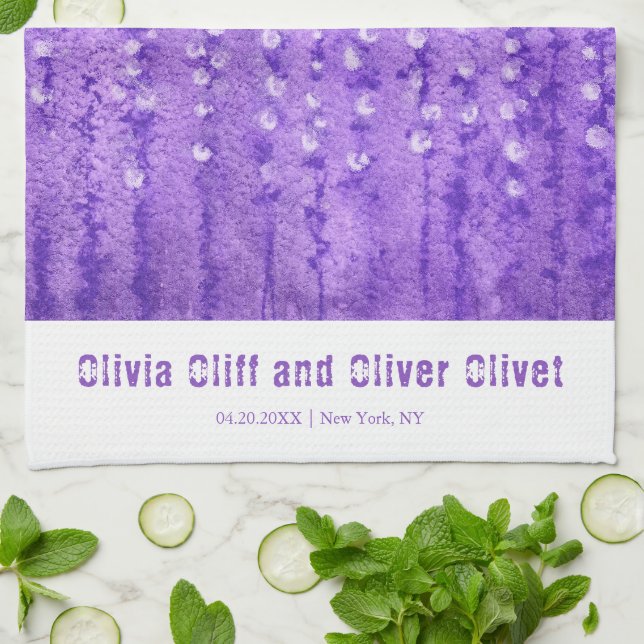 Lilac Lupines Tea Towel (Folded)